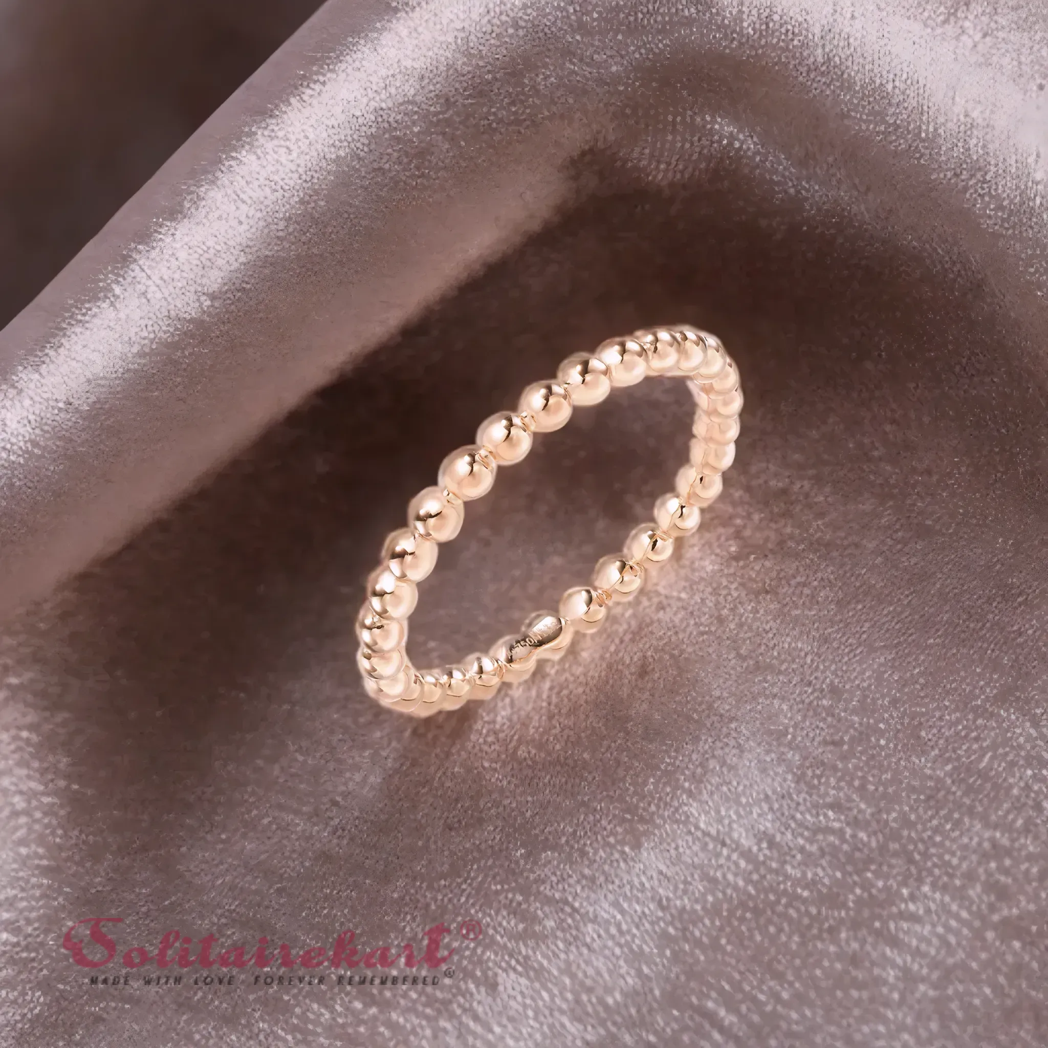 14K Rose Gold Bubble Ring